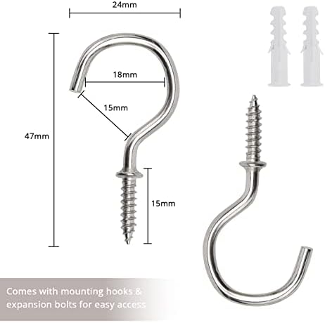 NICEEC 4 Pack Natural Cotton Rope Curtain Holdbacks