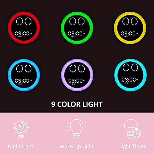 Kids Dinosaur Alarm Clock with Night Light and Sound Machine