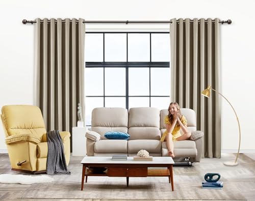 HOTOZON Bronze Curtain Rods 2 Pack Adjustable Splicing