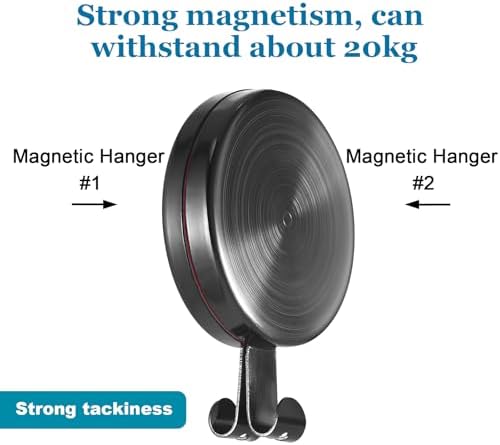 Jetec 6 Pcs Magnetic Hooks for Fridge and Wall