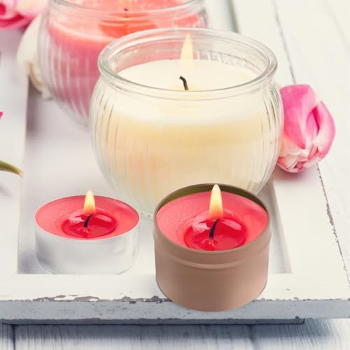 Cabilock 12pcs Iridescent Metal Candle Tins for DIY
