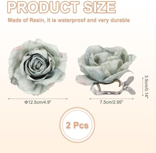 PATIKIL Rose Flower Curtain Tiebacks 2 Pcs Green Modern Holdbacks