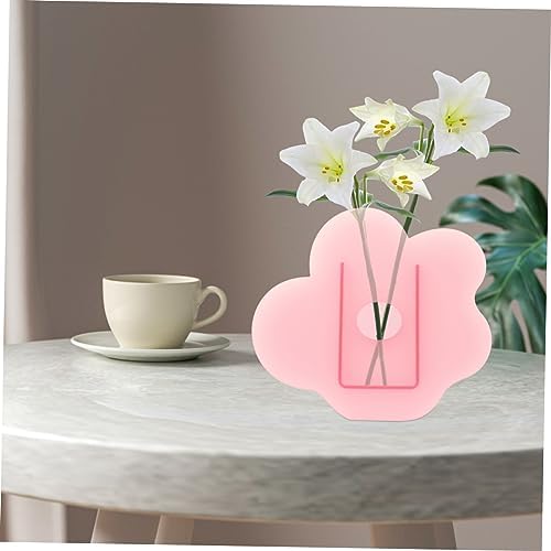 Cabilock Flower Shaped Acrylic Vase for Dried Flowers