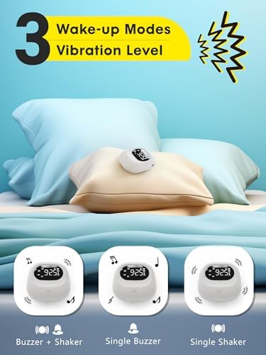 ROCAM Vibrating Alarm Clock with Dual Alarms