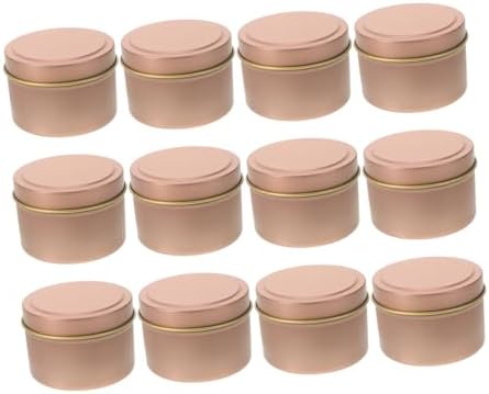 12pcs Metal Candle Tins for Candle Making Storage