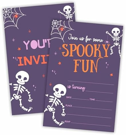 Halloween Party Invitations Set of 25 With Envelopes