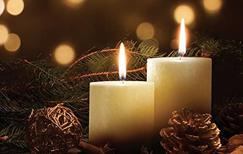 Root Candles 33917 Unscented Timberline Pillar Candle 9-Inch Ivory