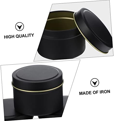LIFKOME 4oz Iron Candle Tins with Lids for DIY Crafting