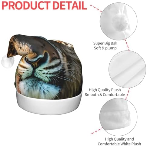 African Animals Print Christmas Party Hat with LED Lights