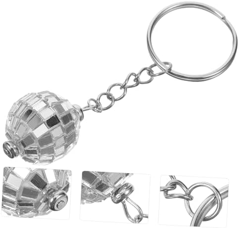 6pcs Retro Disco Keychain Pendant for Stylish Backpack Accessories