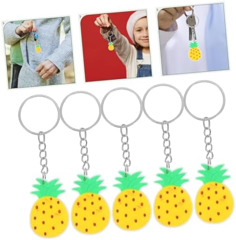 Unomor 12Pcs Pineapple Keychain Charms Summer Party Favors
