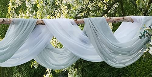 LinenZone Silver Window Scarf Valance 288 Inch