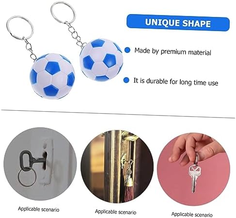 2PCS Soccer Ball Keychain Party Favors for School Carnival Birthday Celebrations