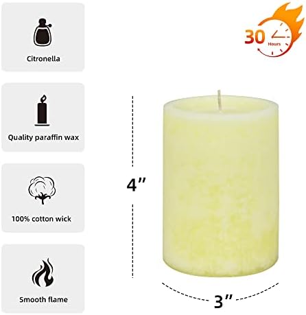 Jeco 3 x 4 Inch Ivory Vanilla Pillar Candle