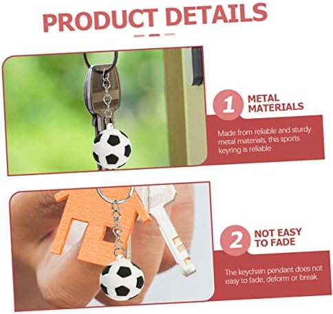 Soccer Themed Keychain for Boys and Girls Keyring