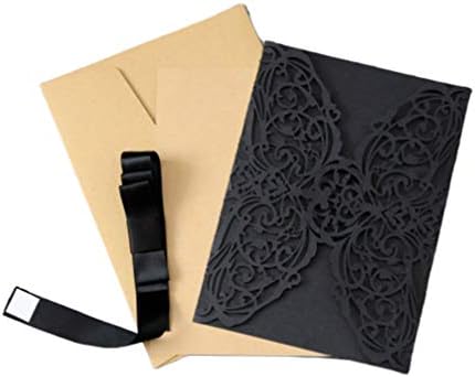 STOBOK 10Pcs Halloween Party Invitations with Bowknots and Envelopes