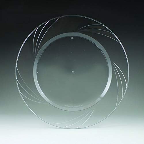 Newbury Clear Plastic Dinner Plates 1075 Pack of 15