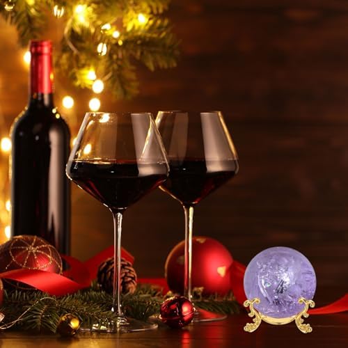 Uxcell 2pcs Metal Crystal Sphere Holder for Home Decor