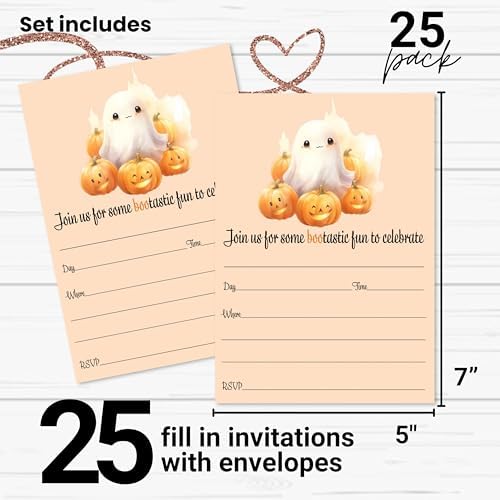 Boo Bash Halloween Invites with Envelopes 25 Guests