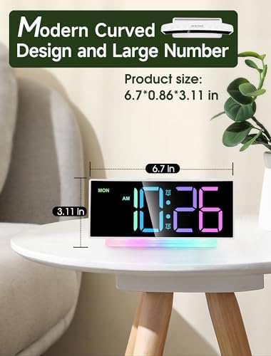 Cadmos Extra Loud Alarm Clock with Bed Shaker and RGB Display