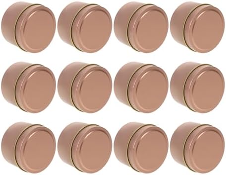 Cabilock 12pcs Iridescent Metal Candle Tins for DIY
