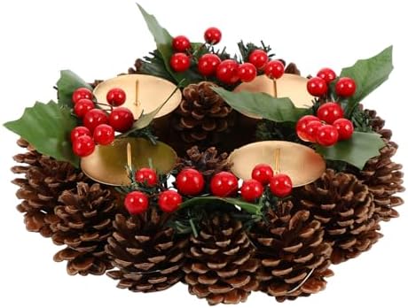MUCKLILY Christmas Candle Wreath Holder