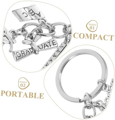 Graduation Keychain Stylish Keyring Funny College Student Backpack Purse Charm Party Favors