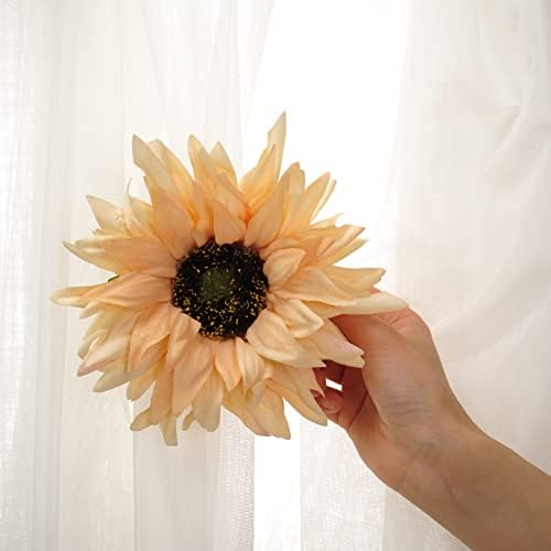 SUQ I OME 2 Pack Light Yellow Sunflower Curtain Clips