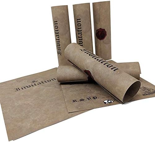 20 Pirate Birthday Invitations Roll Up Pirate Scrolls