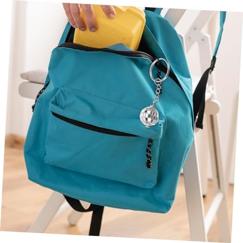 6pcs Retro Disco Keychain Pendant for Stylish Backpack Accessories