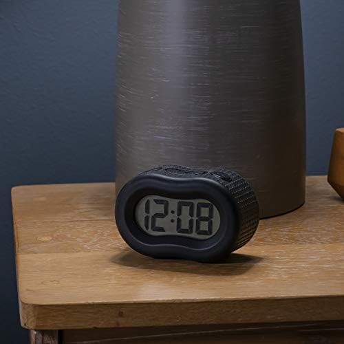 Timelink Smartlight Rubber Alarm Clock with Night Light Black