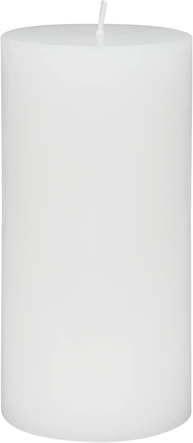 Zest Candle 6 Inch White Pillar Candle