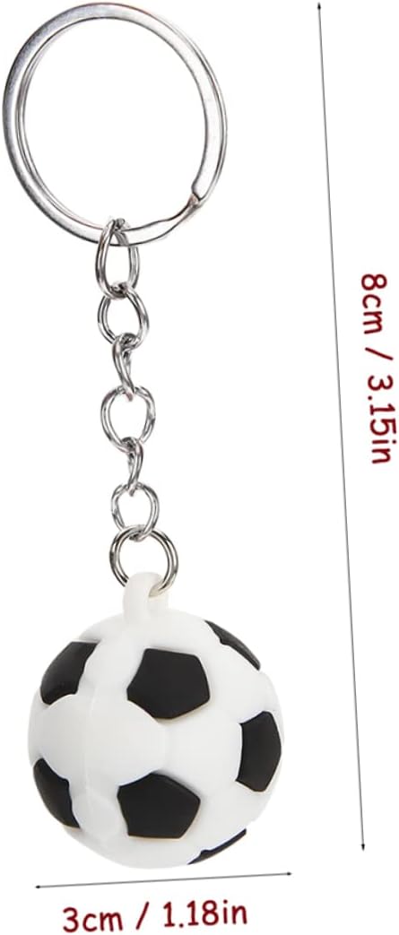DECHOUS 16pcs Soccer Keyrings Sports Keychains for Boys and Girls