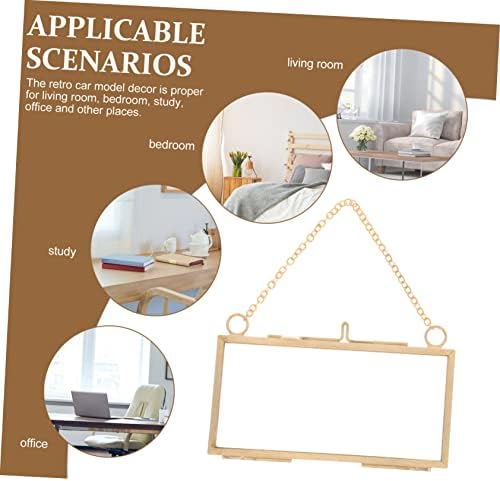 Healifty Brass Frame for Dried Flowers and Artwork Display
