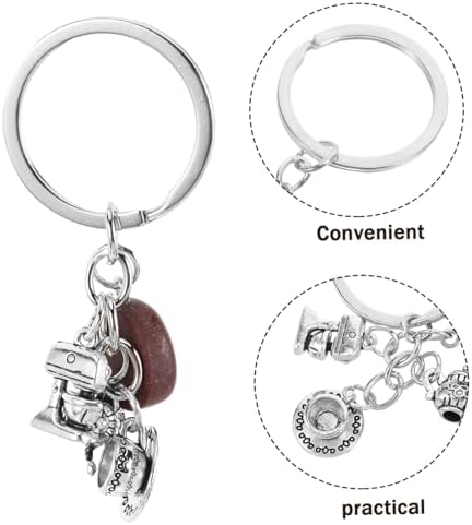IMIKEYA 2pcs Cute Coffee Bean Keychain