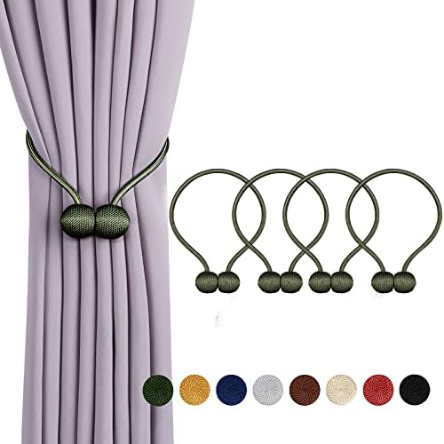 Green Magnetic Curtain Tiebacks 4pcs Holdback Holders