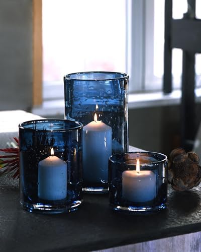 ARIAMOTION Glass Hurricane Candle Holders Set of 3