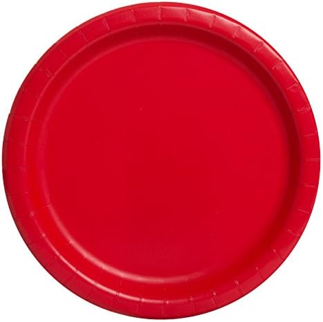 Ruby Red Solid Round Dinner Plates 9 Inch Pack of 16