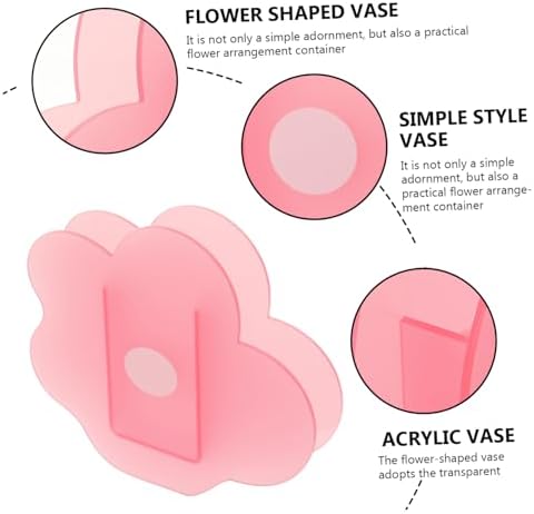 Cabilock Flower Shaped Acrylic Vase for Dried Flowers