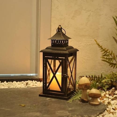 DECORKEY Decorative Candle Lanterns Black Indoor Outdoor