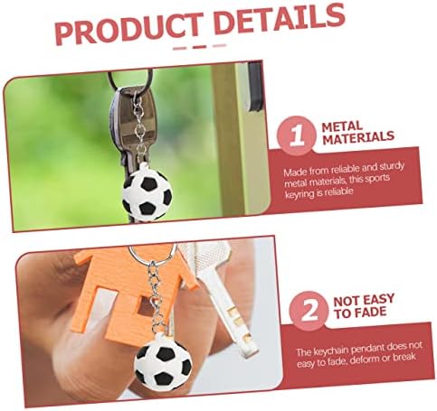 16Pcs Soccer Ball Keychains for Backpacks and Party Favors