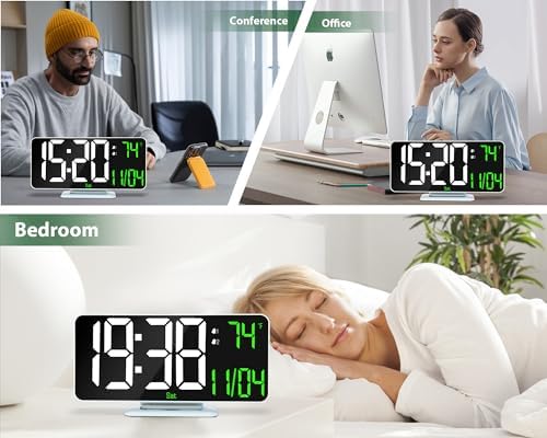 67 Inch Digital Alarm Clock with Temperature Display