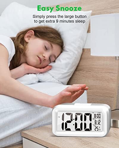 45 Inch LCD Digital Alarm Clock with Temperature and Calendar
