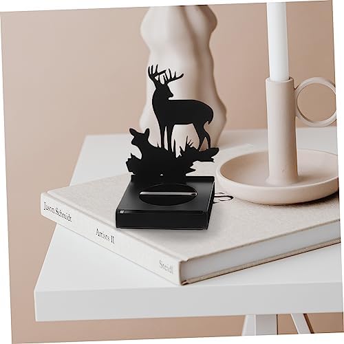 Cabilock 4pcs Christmas Elk Candle Holders Metal Tealight Stands for Holiday Centerpieces