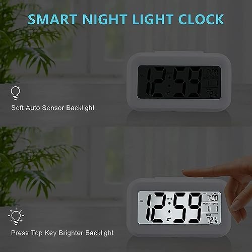 45 Inch LCD Digital Alarm Clock with Temperature and Calendar