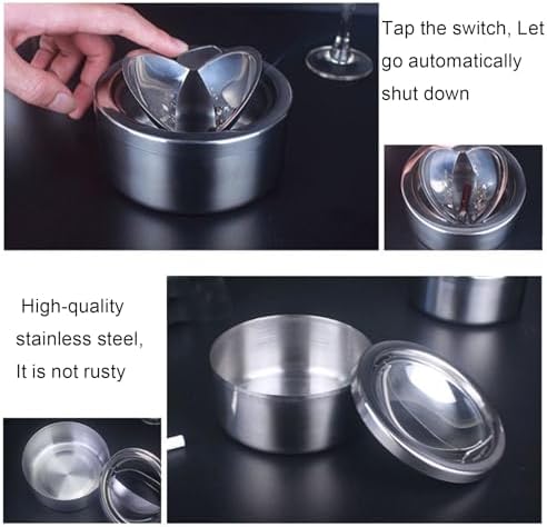Hanlongyu Windproof Stainless Steel Ashtray with Lid