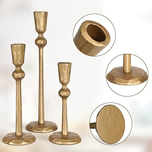 Antique Brass Taper Candle Holder Set of 3