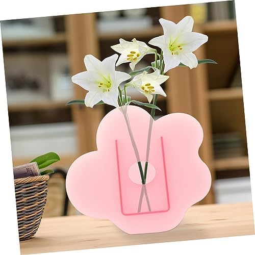 Cabilock Flower Shaped Acrylic Vase for Dried Flowers