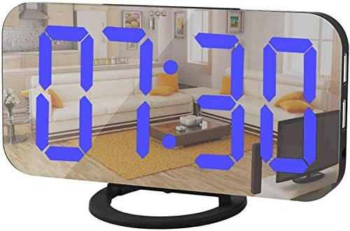 SZELAM Digital Alarm Clock with USB Charger and Mirror Surface