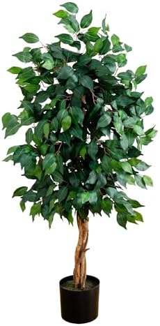 Nearly Natural 4ft Triple Trunk Artificial Ficus Tree